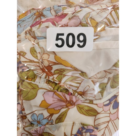 Sugar Lips Floral Ruffle‎ Tiered Mini Skirt Size S Boho Beach Vacation - Picture 7 of 7